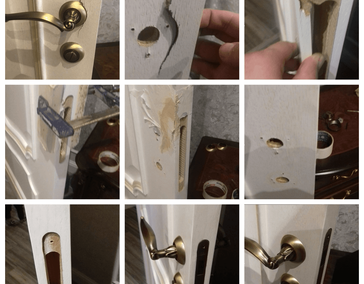 Реставрация вылома дверного замка