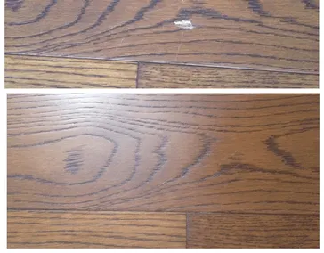 Реставрация скола на паркетной доске