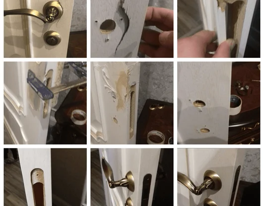 Реставрация вылома дверного замка