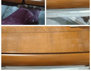 Реставрация выбоины на столешнице