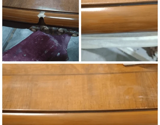 Реставрация выбоины на столешнице